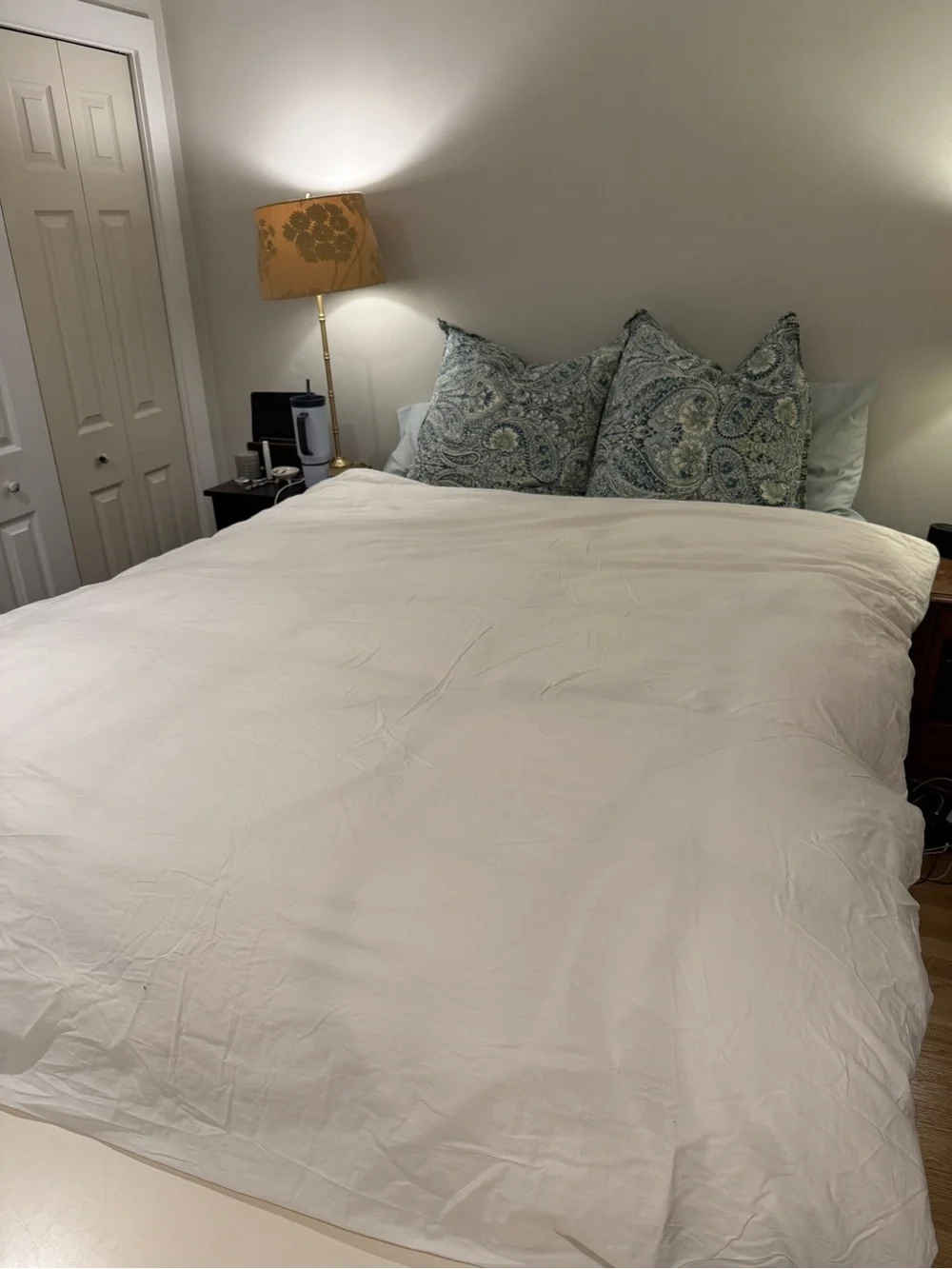 West Elm Cotton Pintuck Duvet Cover – Twin/Twin XL, White